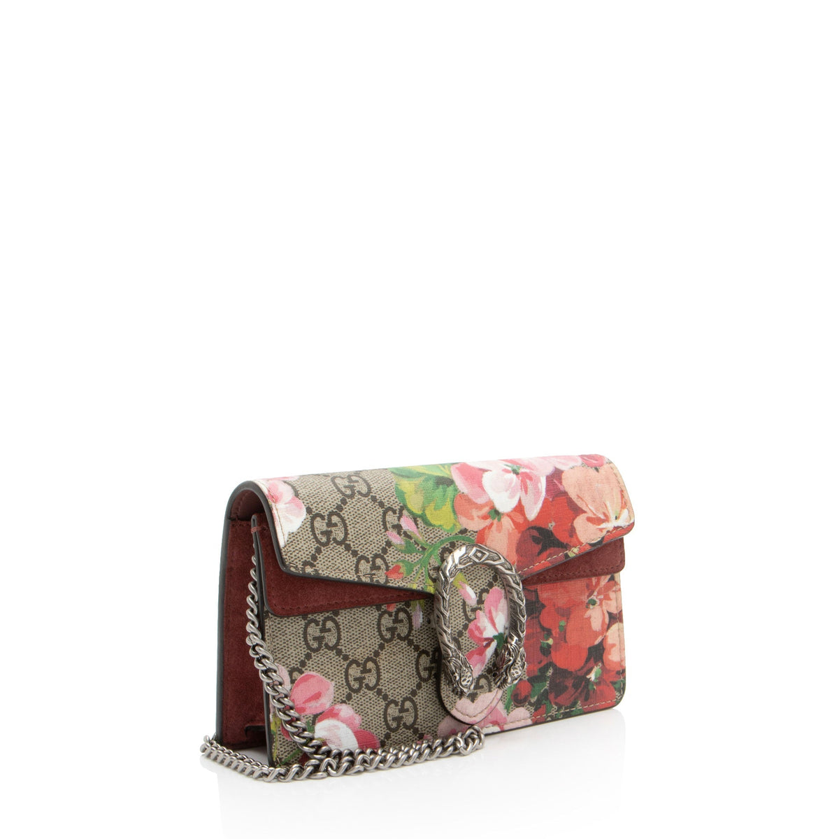 Gucci GG Supreme Blooms Dionysus Super Mini Bag (SHF-v9DXTo)