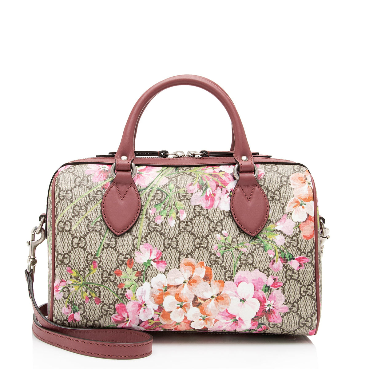 Gucci GG Supreme Blooms Small Top Handle Bag (SHF-kJIt8A)
