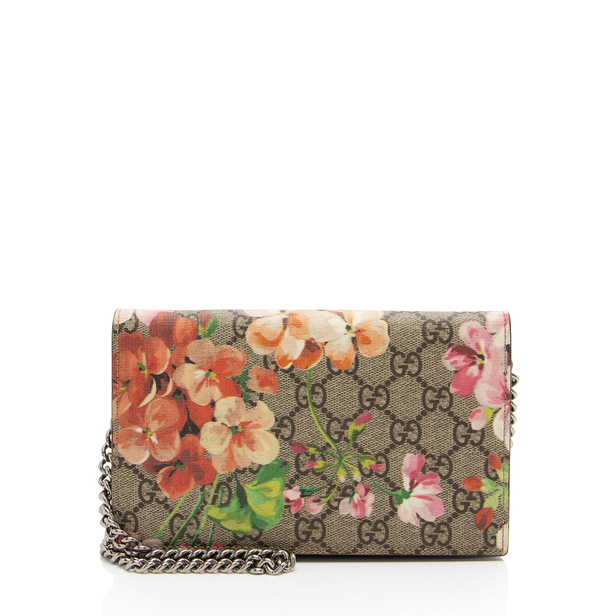 Gucci GG Supreme Blooms Wallet on Chain (SHF-GEQAc9)