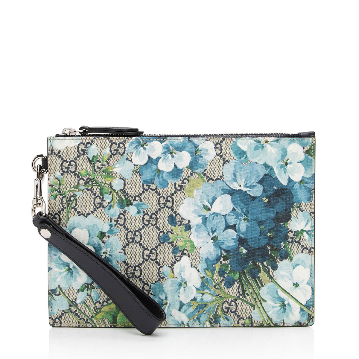 Gucci GG Supreme Blooms Wristlet (SHF-eh4xS1)