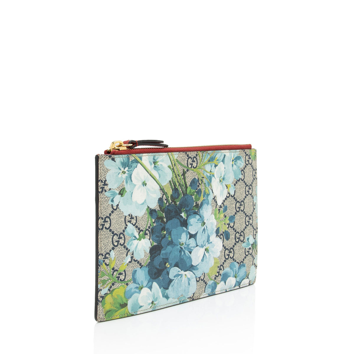 Gucci GG Supreme Blooms Zip Pouch (SHF-W5F9OF)