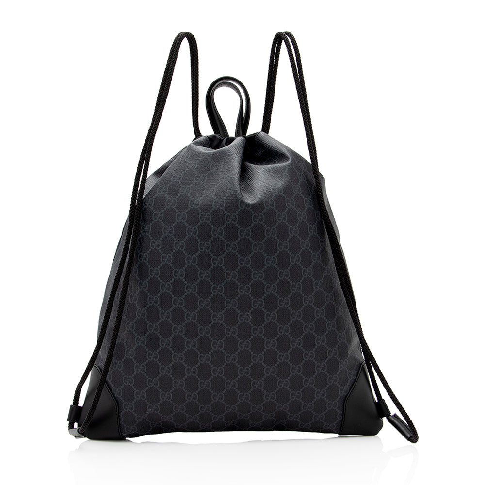 Gucci GG Supreme Canvas Drawstring Backpack (SHF-20551)