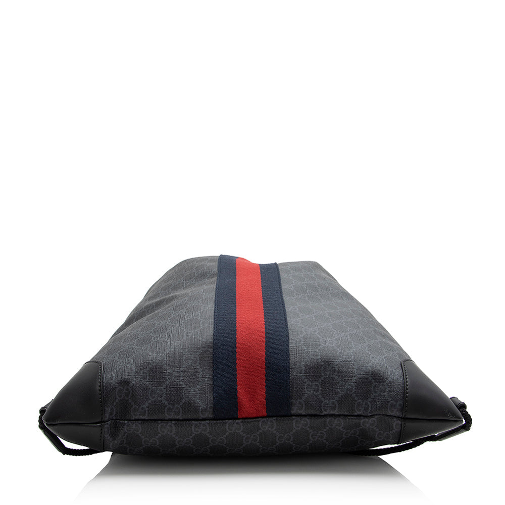 Gucci GG Supreme Canvas Drawstring Backpack (SHF-21965)