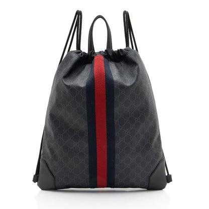 Gucci GG Supreme Canvas Drawstring Backpack