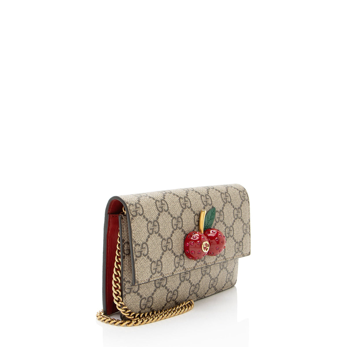 Gucci GG Supreme Cherry Super Mini Bag (SHF-AkMdKn)