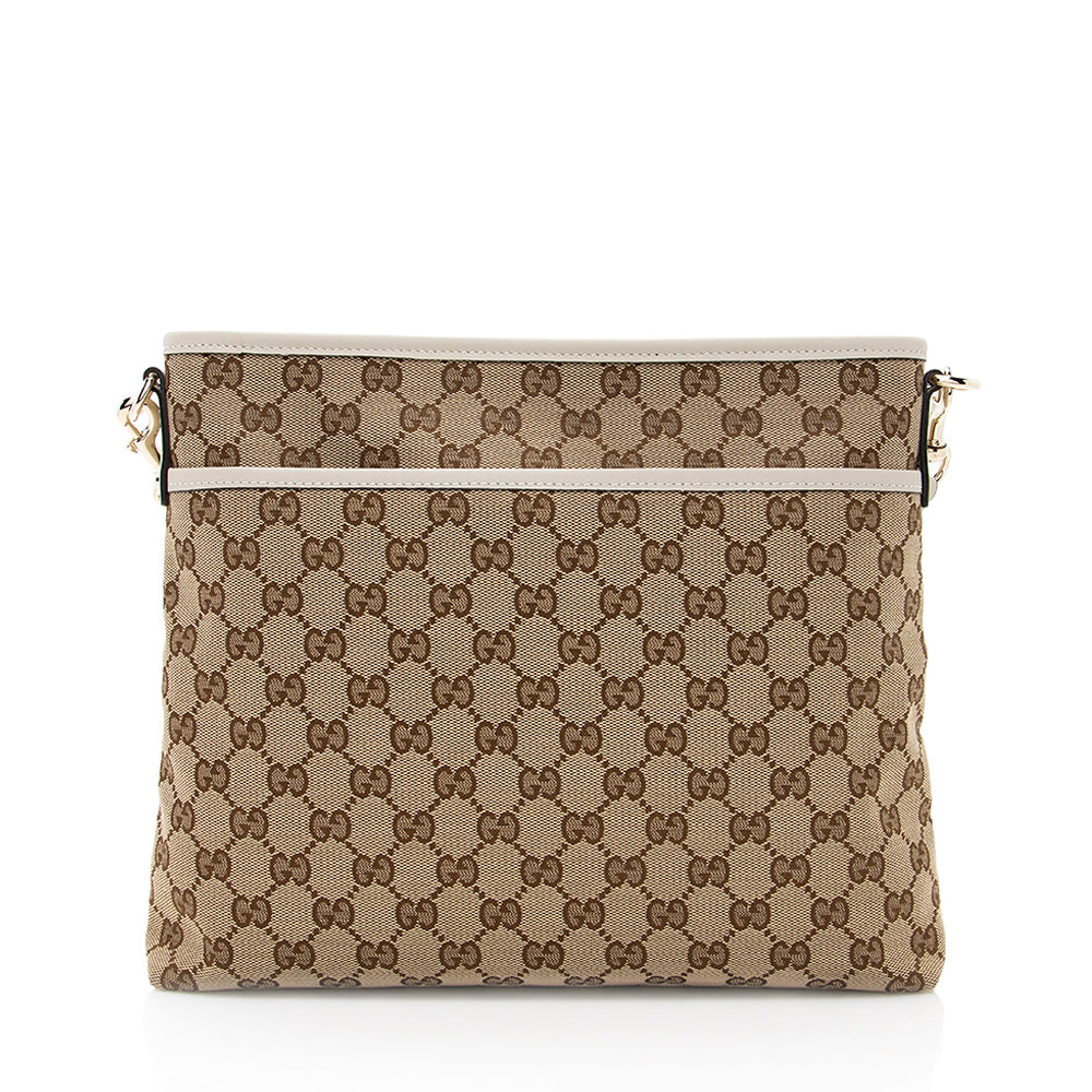Gucci GG Supreme Classic Flat Medium Messenger Bag (SHF-19983)