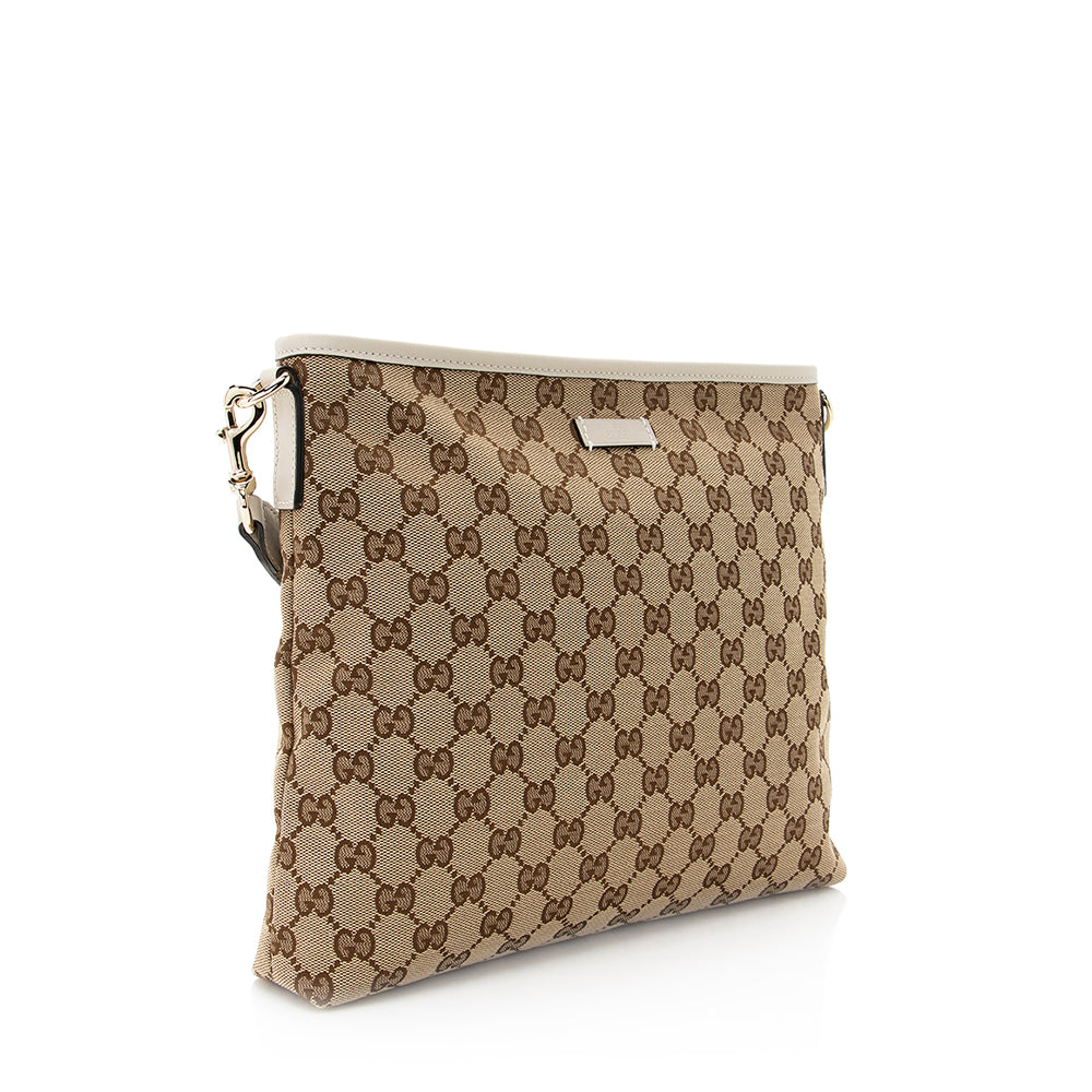 Gucci GG Supreme Classic Flat Medium Messenger Bag (SHF-19983)