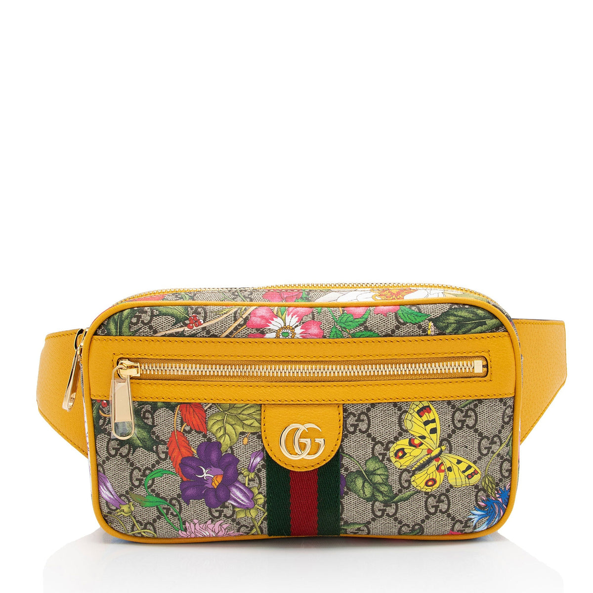 Gucci GG Supreme Flora Ophidia Belt Bag (SHF-LJmwHH)