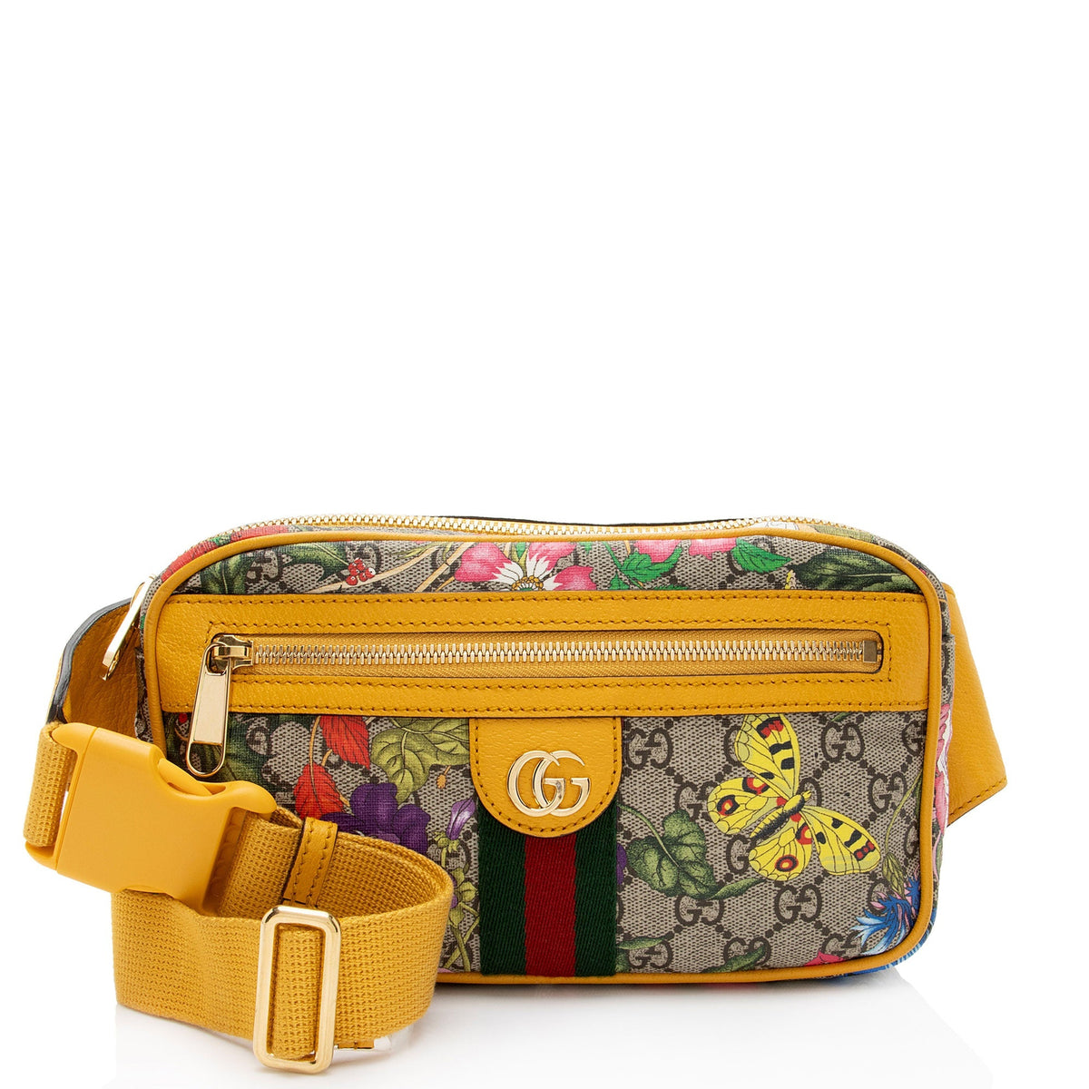 Gucci GG Supreme Flora Ophidia Medium Belt Bag (SHF-MQx9zI)