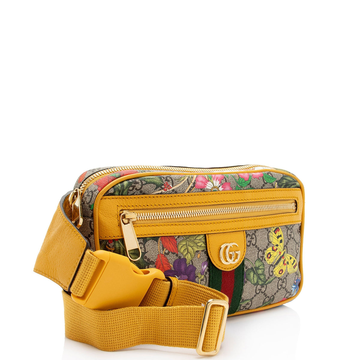 Gucci GG Supreme Flora Ophidia Medium Belt Bag (SHF-MQx9zI)
