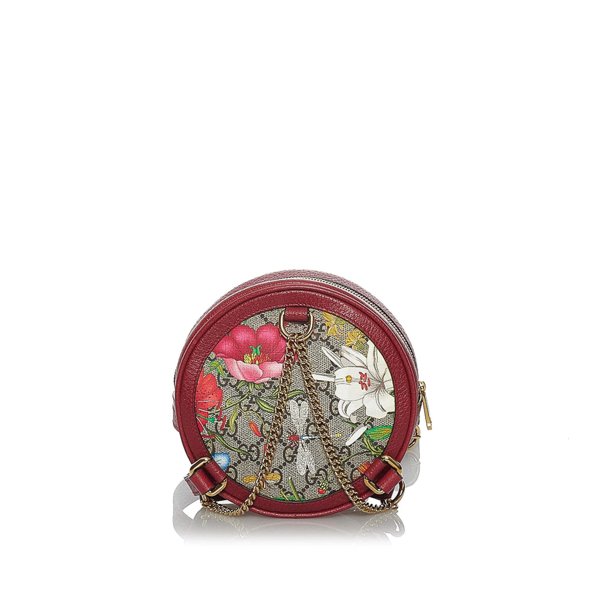 Gucci GG Supreme Flora Ophidia Round Backpack (SHG-33836)