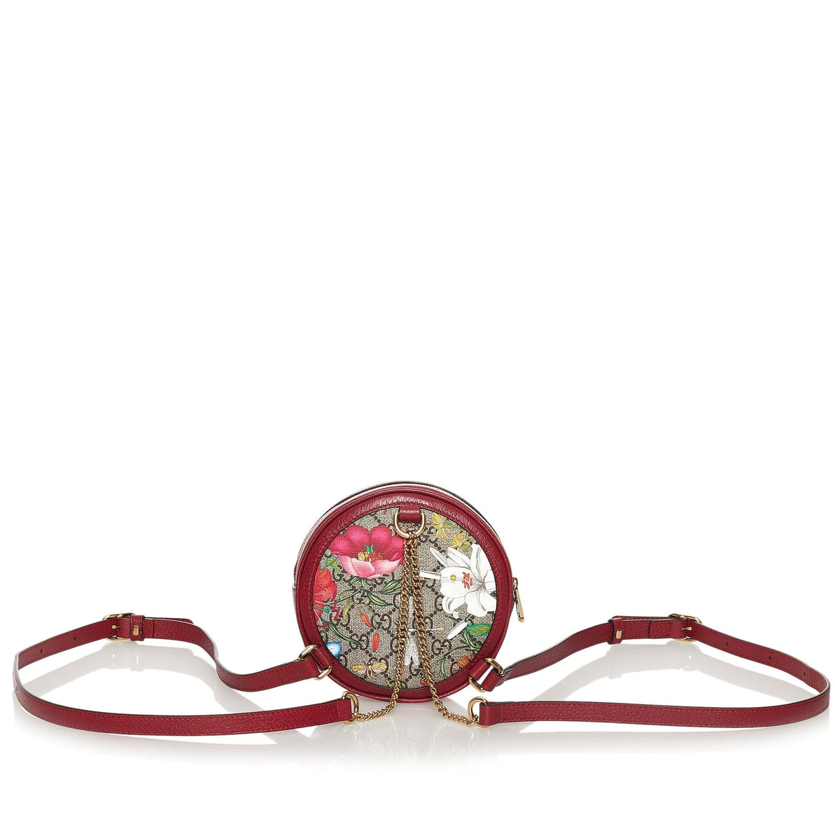Gucci GG Supreme Flora Ophidia Round Backpack (SHG-37622)