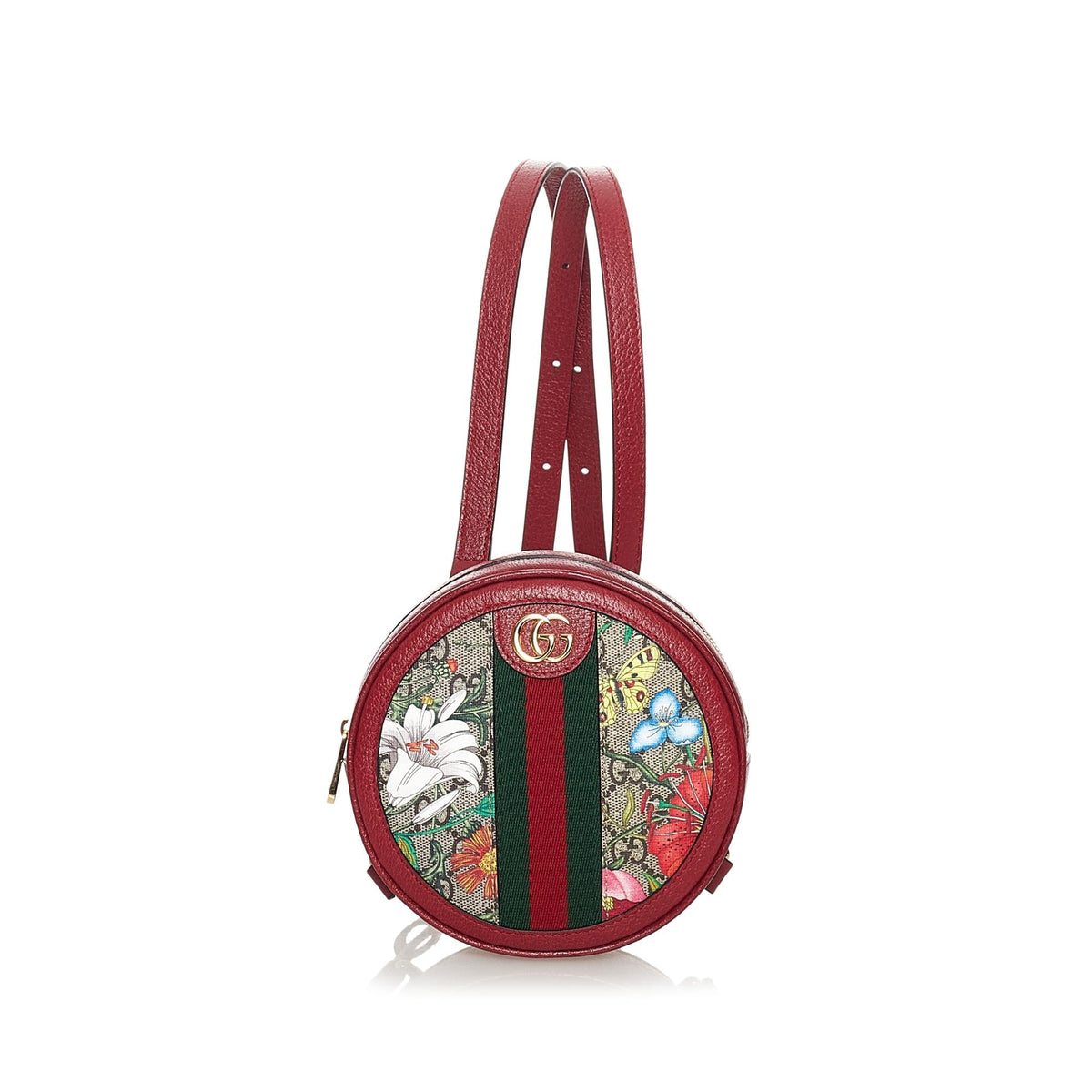 Gucci GG Supreme Flora Ophidia Round Backpack (SHG-37622)