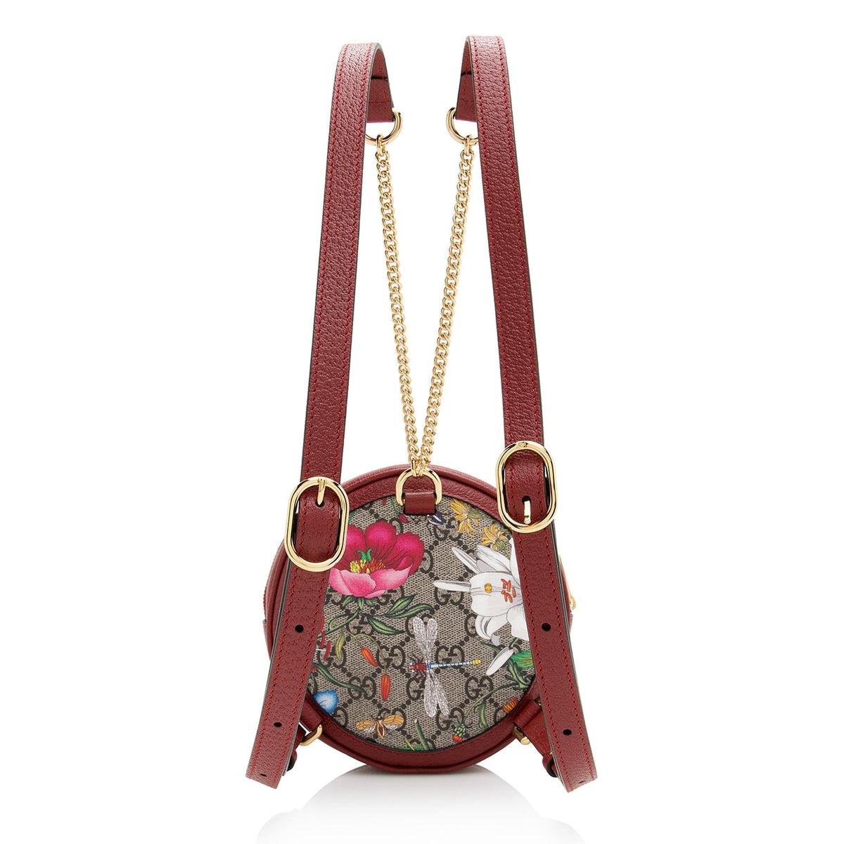 Gucci GG Supreme Flora Ophidia Round Mini Backpack (SHF-22738)