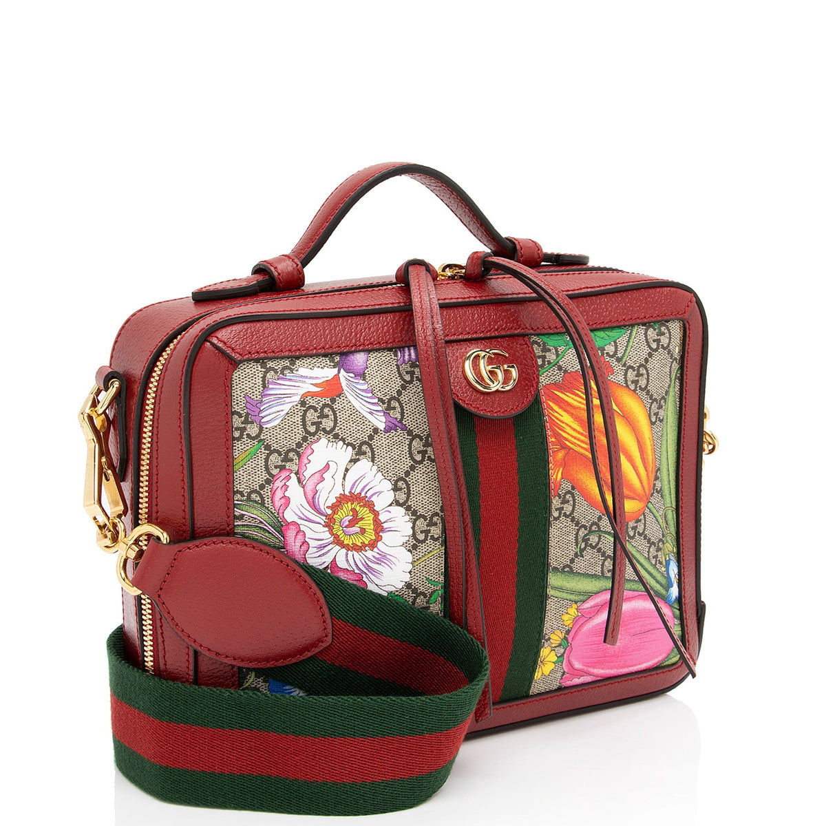 Gucci GG Supreme Flora Ophidia Small Top Handle
