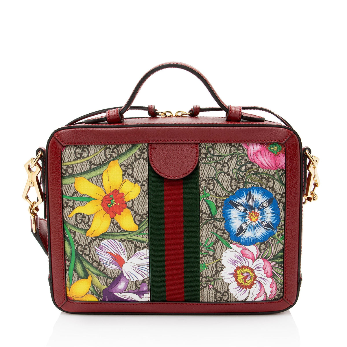 Gucci GG Supreme Flora Ophidia Small Top Handle