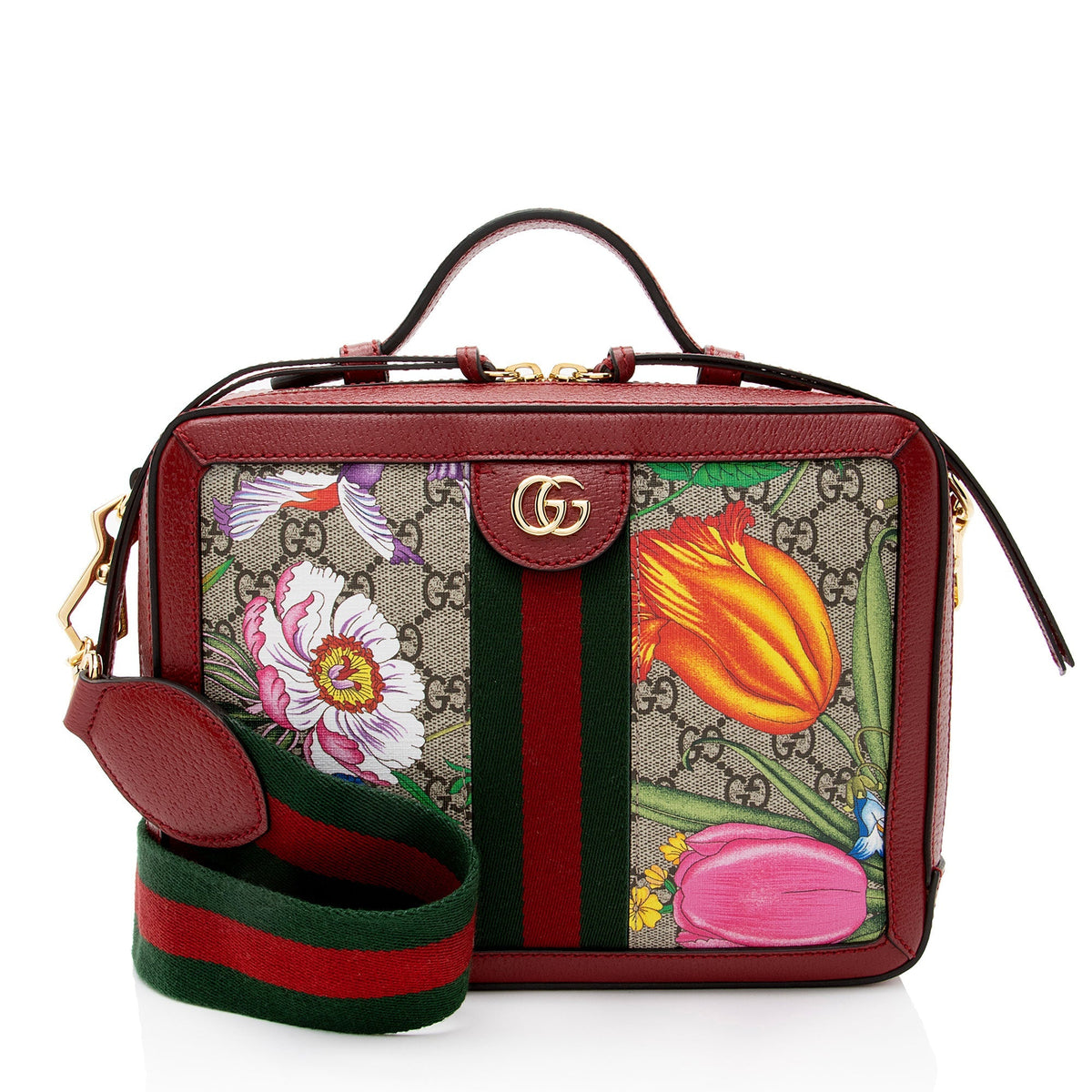 Gucci GG Supreme Flora Ophidia Small Top Handle