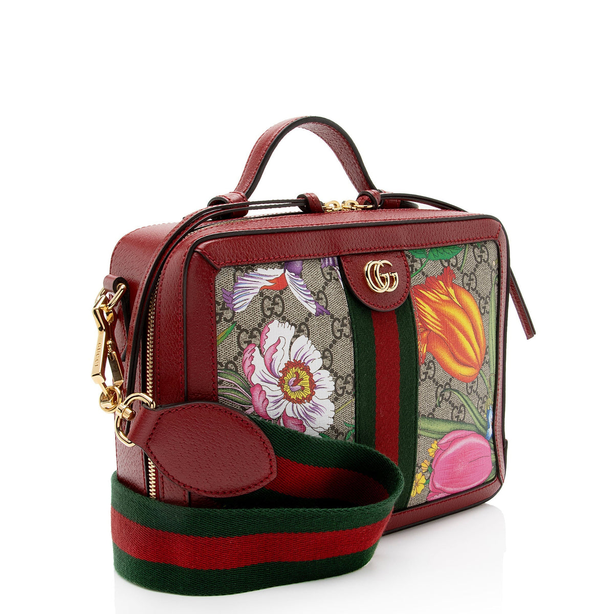 Gucci GG Supreme Flora Ophidia Small Top Handle