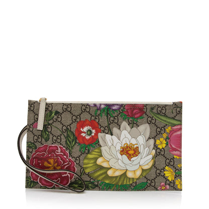 Gucci GG Supreme Flora Pochette (SHF-L79z7Y)