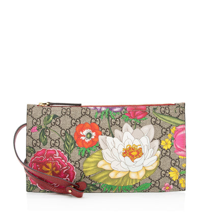 Gucci GG Supreme Flora Pochette (SHF-dS9g3S)