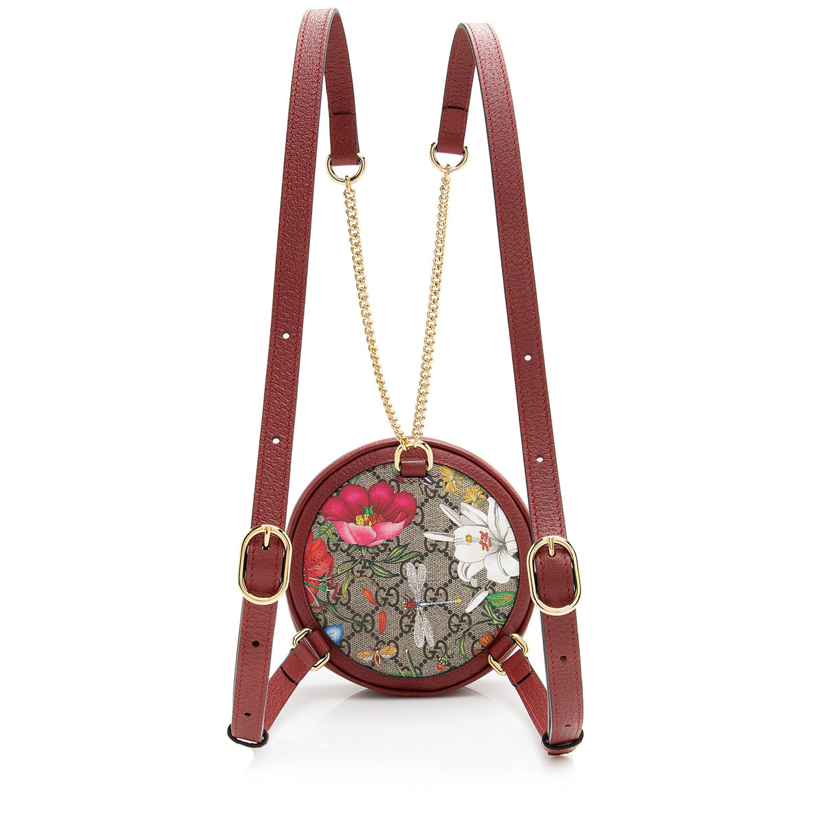 Gucci GG Supreme Flora Round Mini Backpack (SHF-22603)