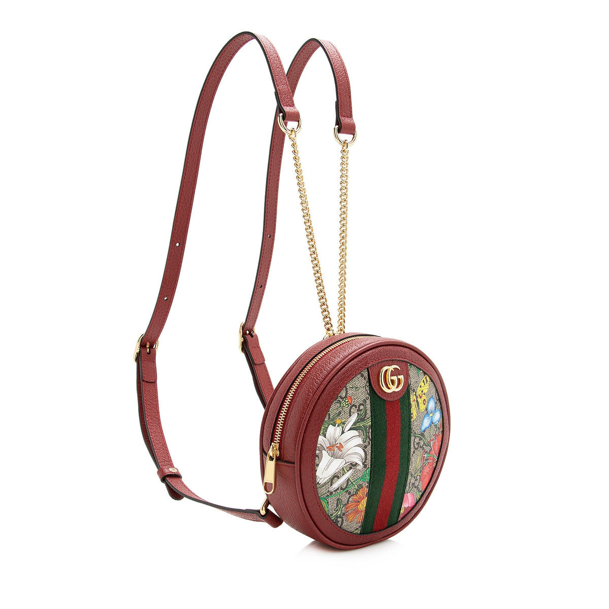 Gucci GG Supreme Flora Round Mini Backpack (SHF-22603)