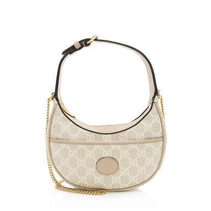 Gucci GG Supreme Half Moon Mini Bag