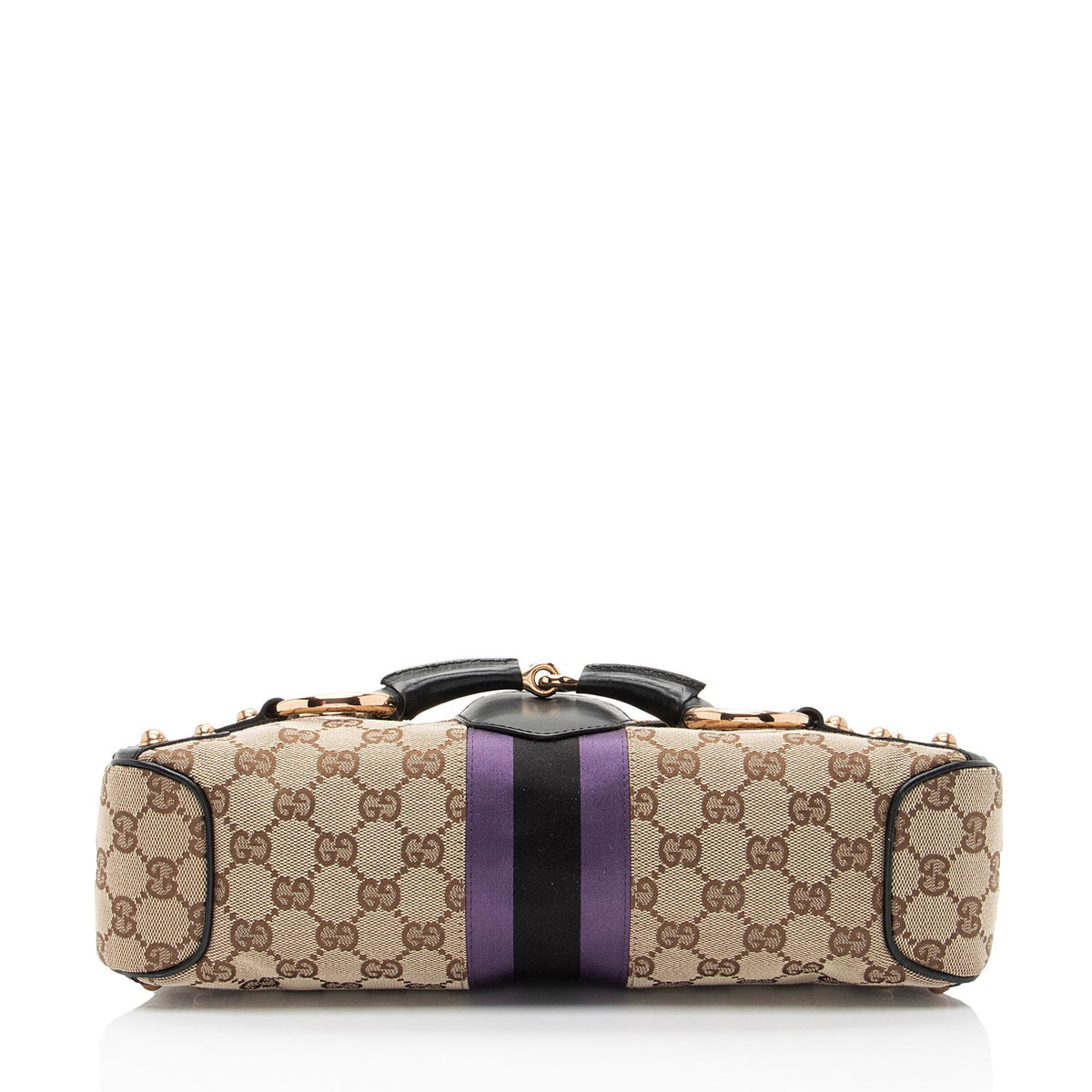 Gucci GG Supreme Horsebit Web Flap Bag (SHF-dZLqw3)