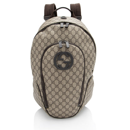 Gucci GG Supreme Interlocking G Medium Backpack (SHF-QiGfpu)