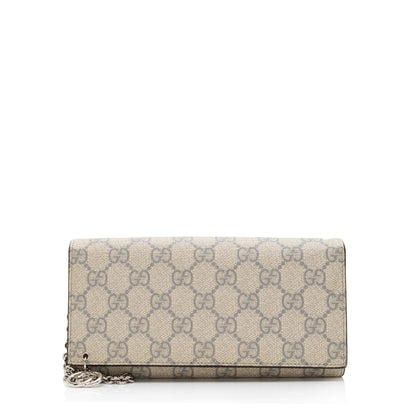 Gucci GG Supreme Interlocking G Wallet on Chain Bag (SHF-lSPCY3)