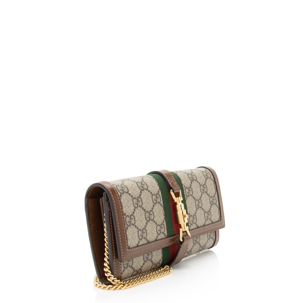 Gucci GG Supreme Jackie 1961 Chain Wallet (SHF-4Ai3Gr)