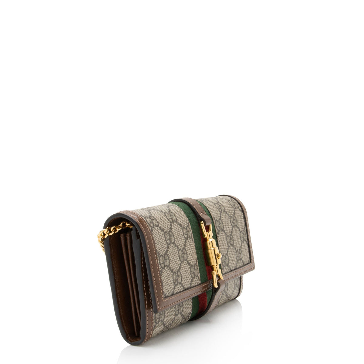 Gucci GG Supreme Jackie 1961 Chain Wallet (SHF-X2fzmk)