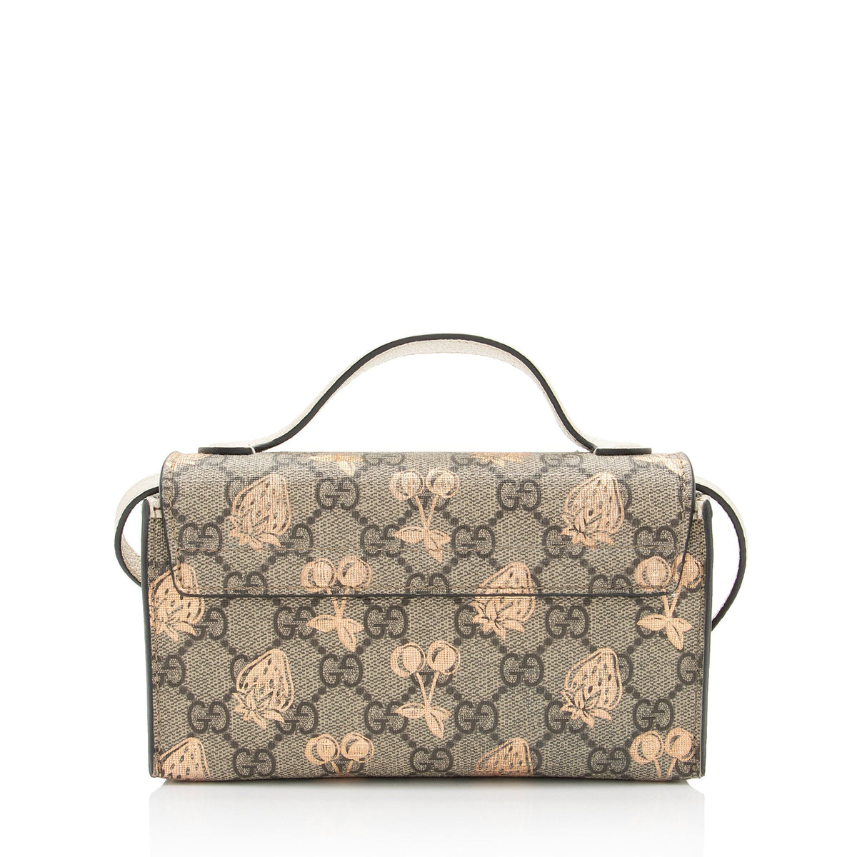 Gucci GG Supreme Berry Padlock Mini Crossbody (SHF-OWluIJ)