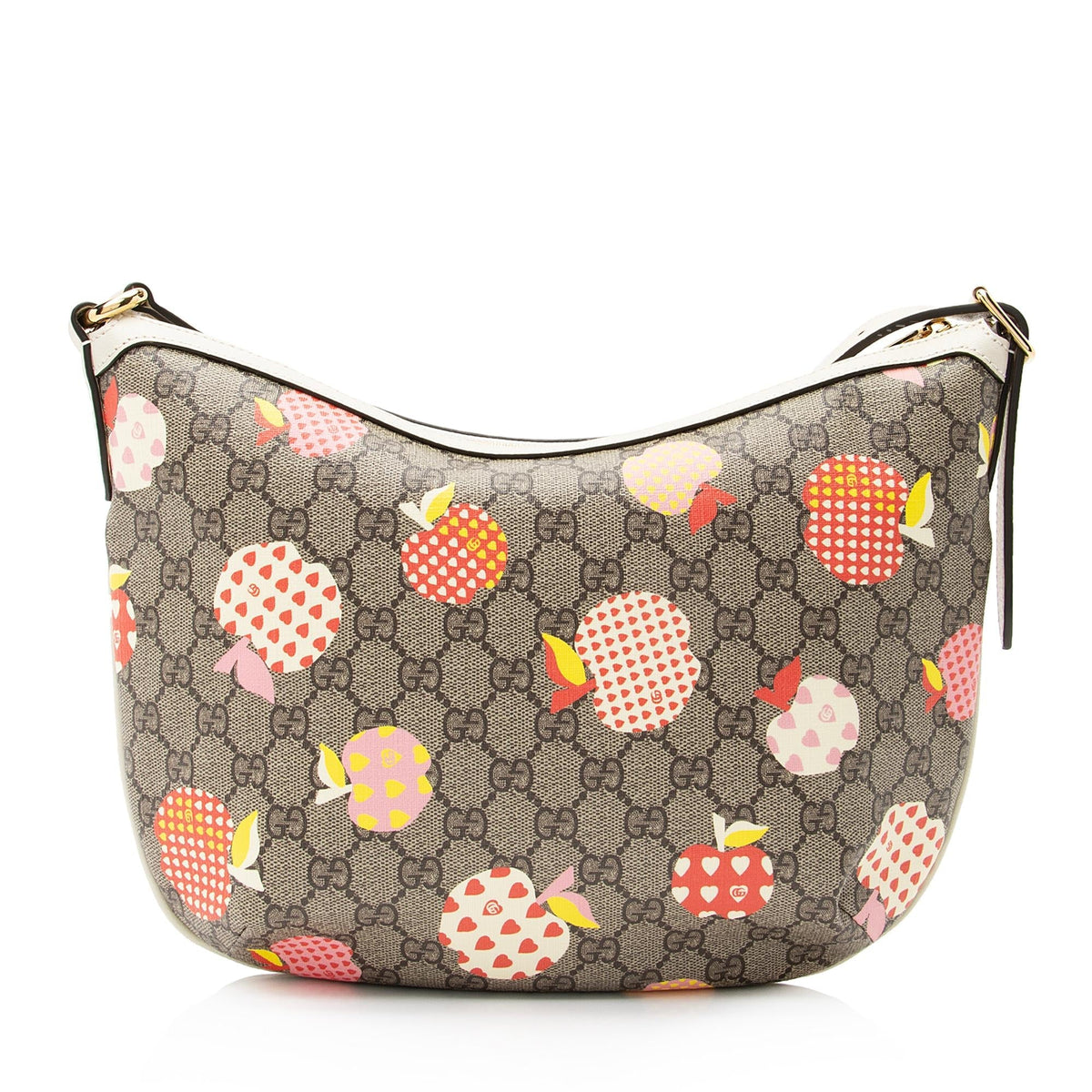 Gucci GG Supreme Les Pommes Half Moon Hobo (SHF-23192)