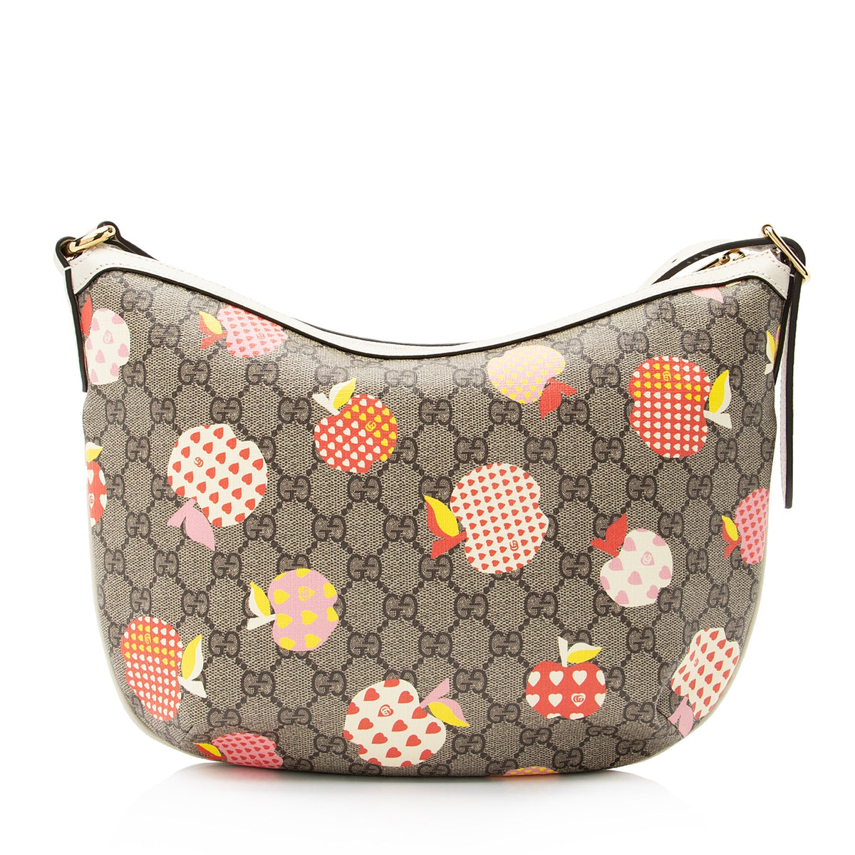 Gucci GG Supreme Les Pommes Half Moon Hobo (SHF-23891)