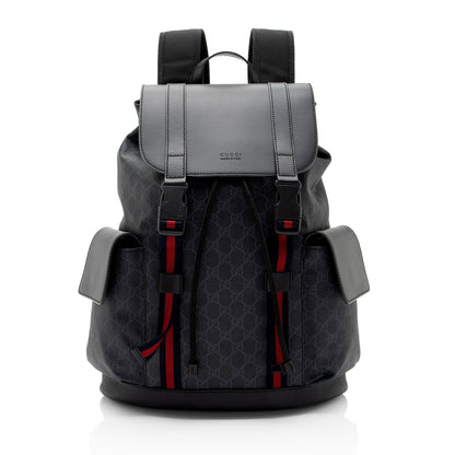 Gucci GG Supreme Medium Flap Backpack (SHF-NNj9Jx)