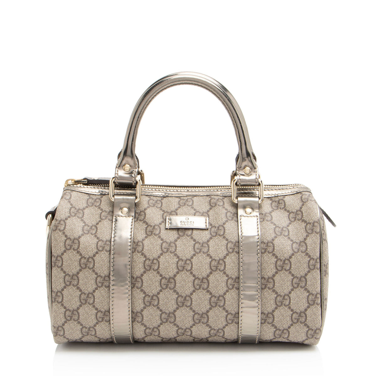 Gucci GG Supreme Metallic Leather Joy Small Boston Bag