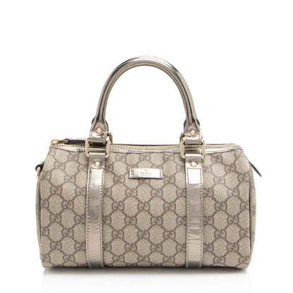Gucci GG Supreme Metallic Leather Joy Small Boston Bag