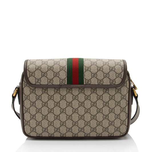 Gucci GG Supreme Ophidia Web Flap Medium Messenger