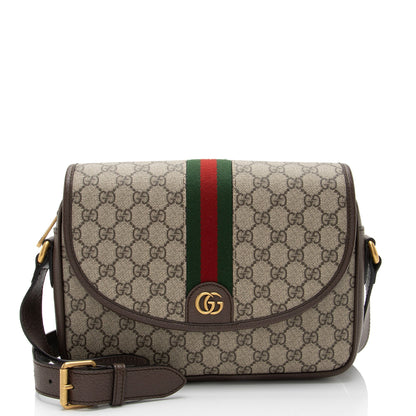 Gucci GG Supreme Ophidia Web Flap Medium Messenger