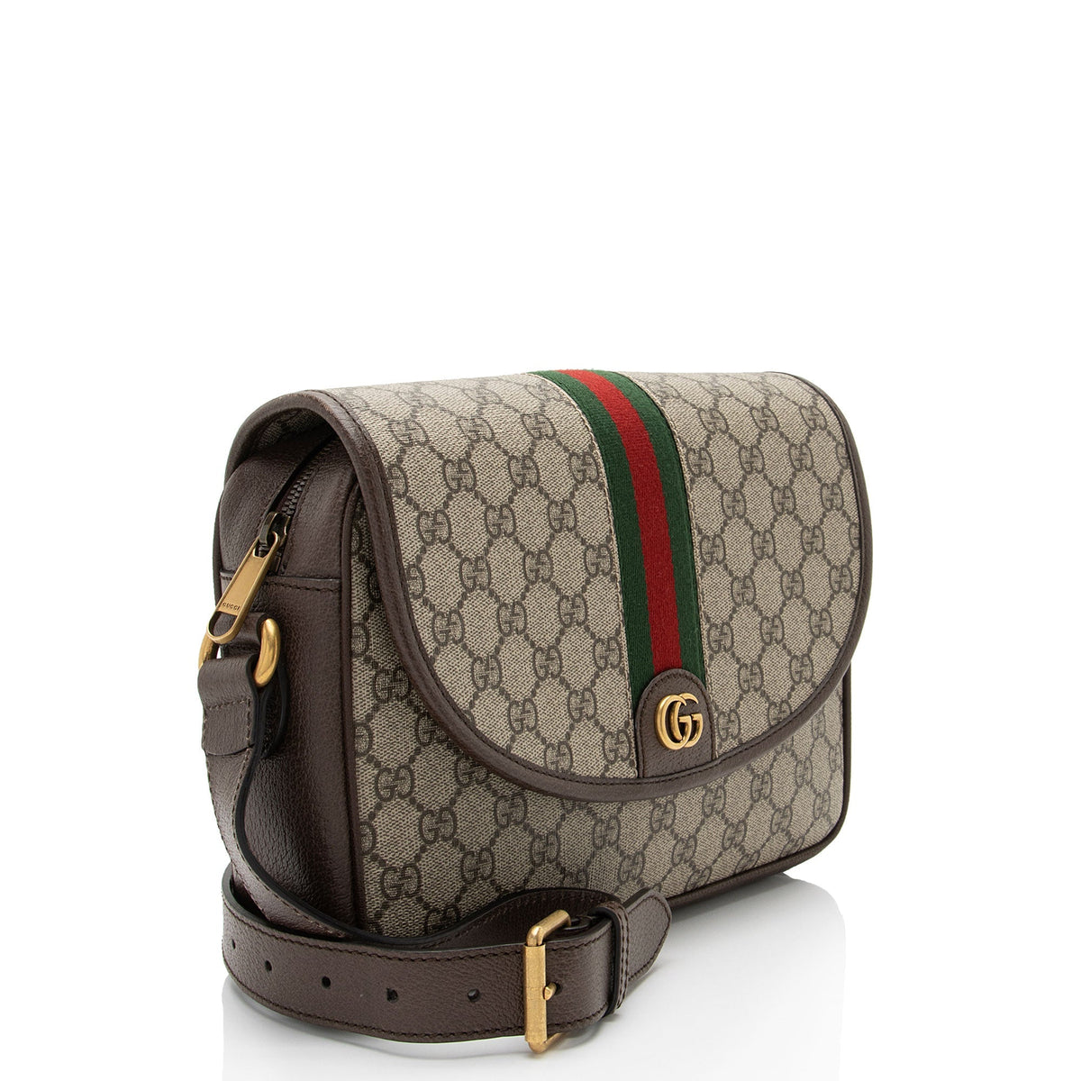 Gucci GG Supreme Ophidia Web Flap Medium Messenger
