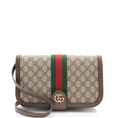 Gucci GG Supreme Ophidia Flap E/W Messenger Bag