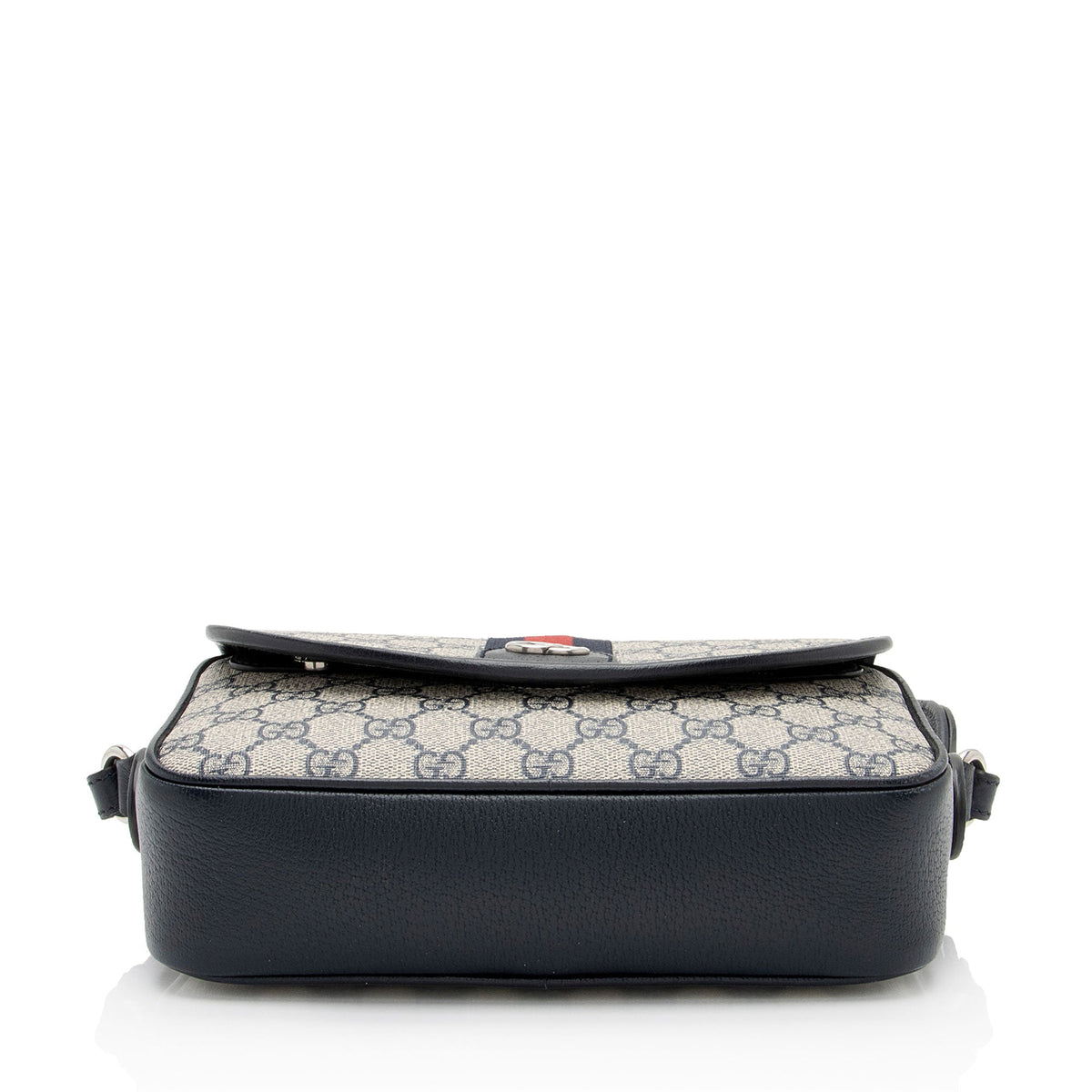 Gucci GG Supreme Ophidia Studded Web Flap Small Messenger (SHF-PTZrcp)
