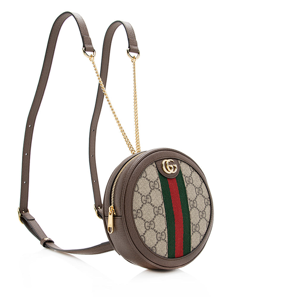 Gucci GG Supreme Ophidia Round Mini Backpack (SHF-20092)