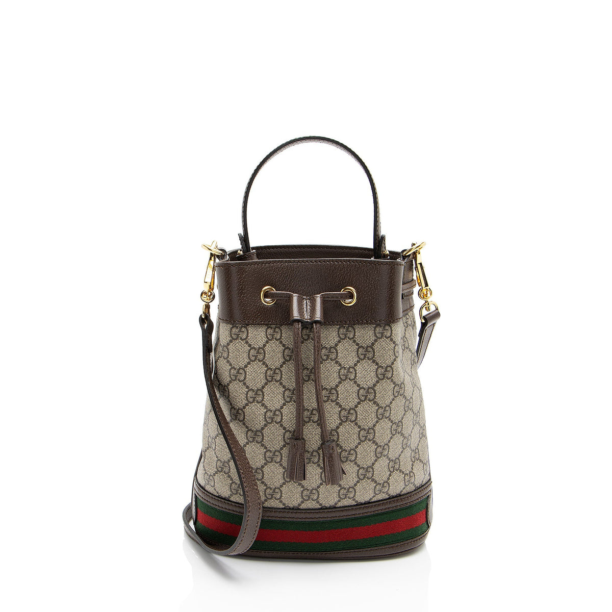 Gucci GG Supreme Ophidia Small Bucket Bag (SHF-3tXUhd)