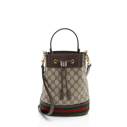 Gucci GG Supreme Ophidia Small Bucket Bag (SHF-3tXUhd)