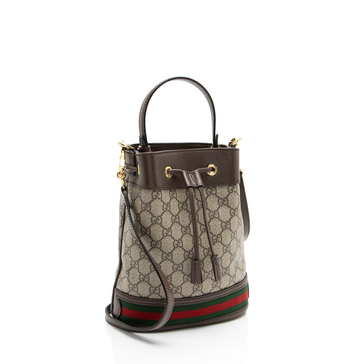 Gucci GG Supreme Ophidia Small Bucket Bag (SHF-3tXUhd)