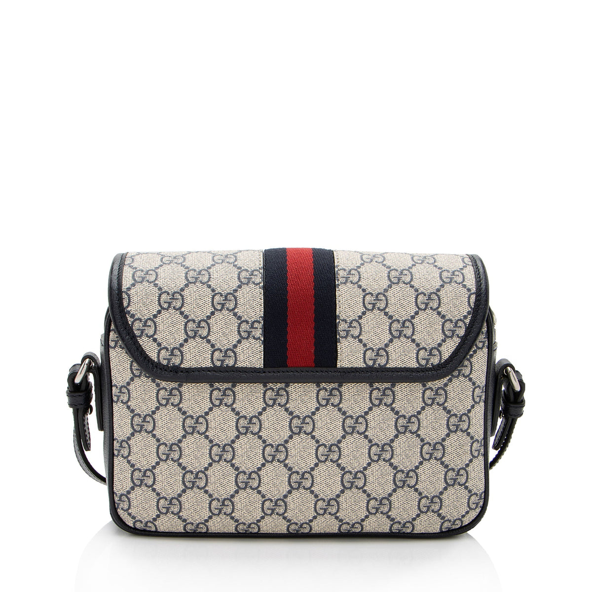 Gucci GG Supreme Ophidia Studded Web Flap Small Messenger (SHF-ken4qy)