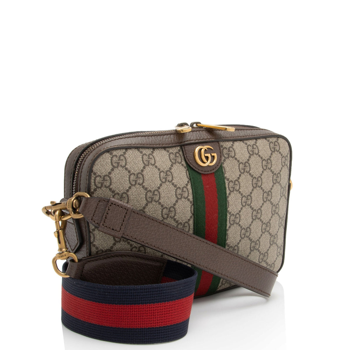 Gucci GG Supreme Ophidia Web Small Crossbody (SHF-E9hrMN)