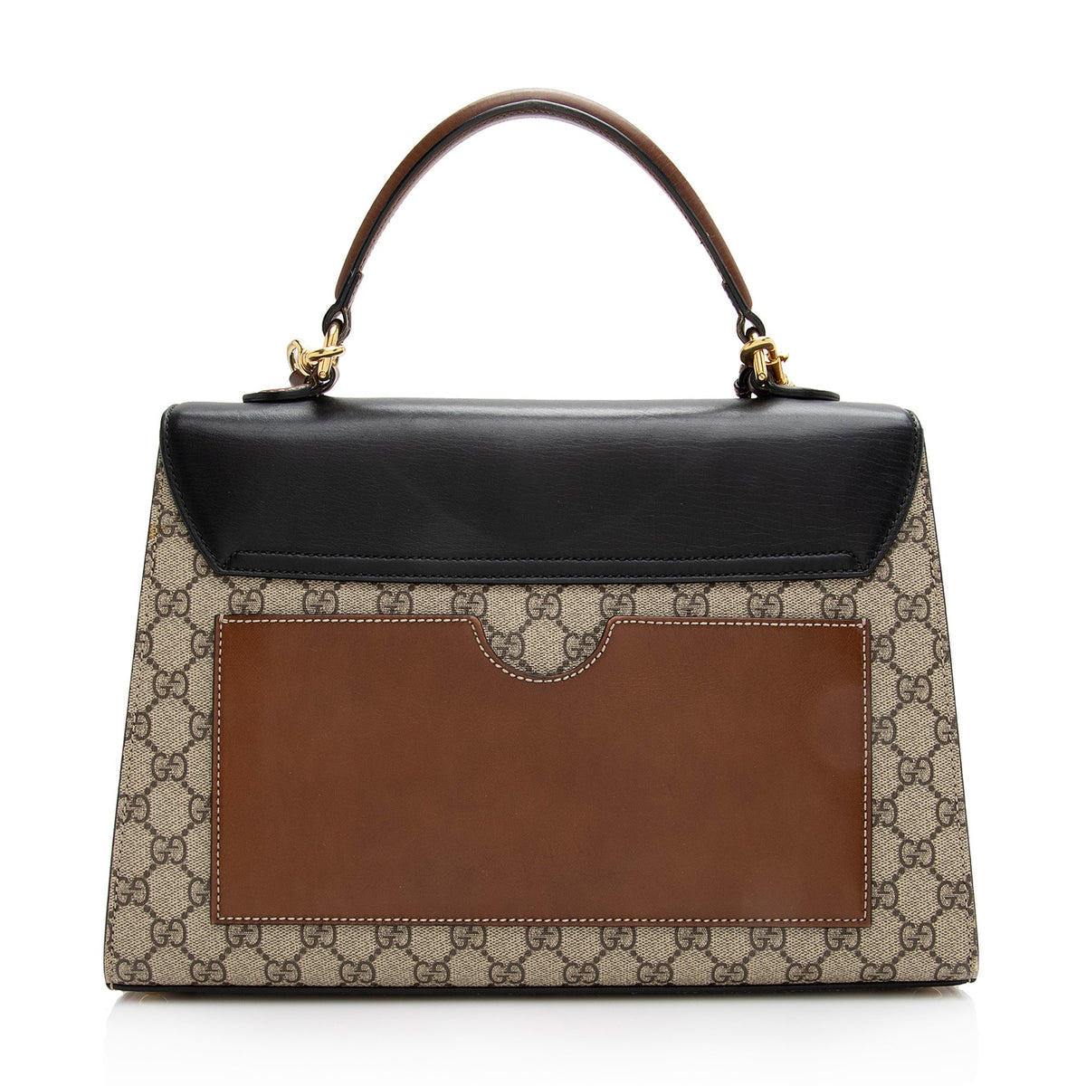 Gucci GG Supreme Padlock Medium Top Handle Satchel (SHF-22676)